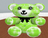 lime green & white bear
