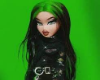 green shinny jeans