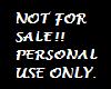[QV] NOT FOR SALE