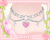 Dark Pink Heart Choker