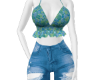 Jena Outfit Teal Flowers