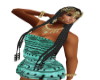 Teal African jump suit