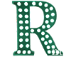 Apple Green Letter R