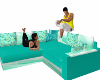 Teal Sofa
