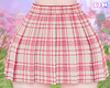 w. Pink Plaid Skirt