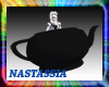 Dark Teapot W/Polka-Dots