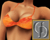 Orange TieDye Bikini Top