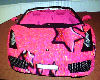 sparkling pink car