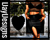 Black Leather Slit Skirt