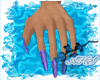 Blue Sparking Nails