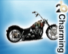 red/teal/gold motorcycle