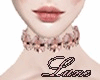 choker pedras rose