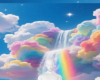 Rainbow in sky bg