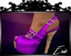purple buckle heels