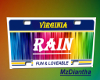 Rain license plate I