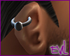 [EM]Metal Bead ear ringR
