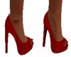 red peep toe heels