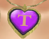 "T"_Necklace Gold Purple