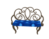 Blue/Gold Wedding bench