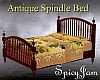 Antq Spindle Bed Ylw/Mix