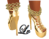 Gold Spiked Heels