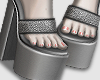 New Year silver heels