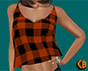 Orange Tank Top Plaid F