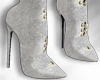 Bomby Heels Boots White