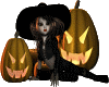 Witch and Pumpkins