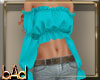 Teal Ruffle Top