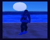 Dark blue beach