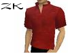 ZK-Red Silk Short Sleeve