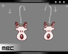 Pink Reindeer Earrings