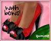 [Y] Bow Pumps ~ Red