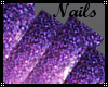 Purple Glitter Nails