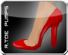 [NR]RoundToe Pumps Red