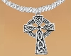 Celtic silver cross (M )