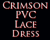 Crimson PVC Lace Dress