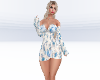 White and blue dress