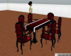 Dining table Red & black