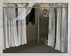 corner drape white