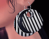black and white earring