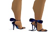 blue n gold heels with b
