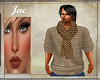 *J *SCARF KNITTED TAN M