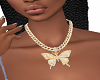 Gold butterfly necklace
