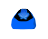 Blue Weed Bean Bag
