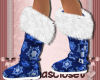 *J* Kids Blue Snow Boots