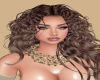 Curly brown hair