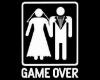 Game Over marriage sign