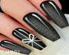C~Black Bow Nails